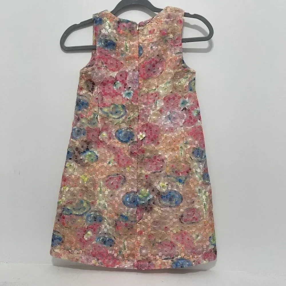 Imoga Girls Pink Multi Kylie A-Line Embroidered Dress Size 10 NWOT